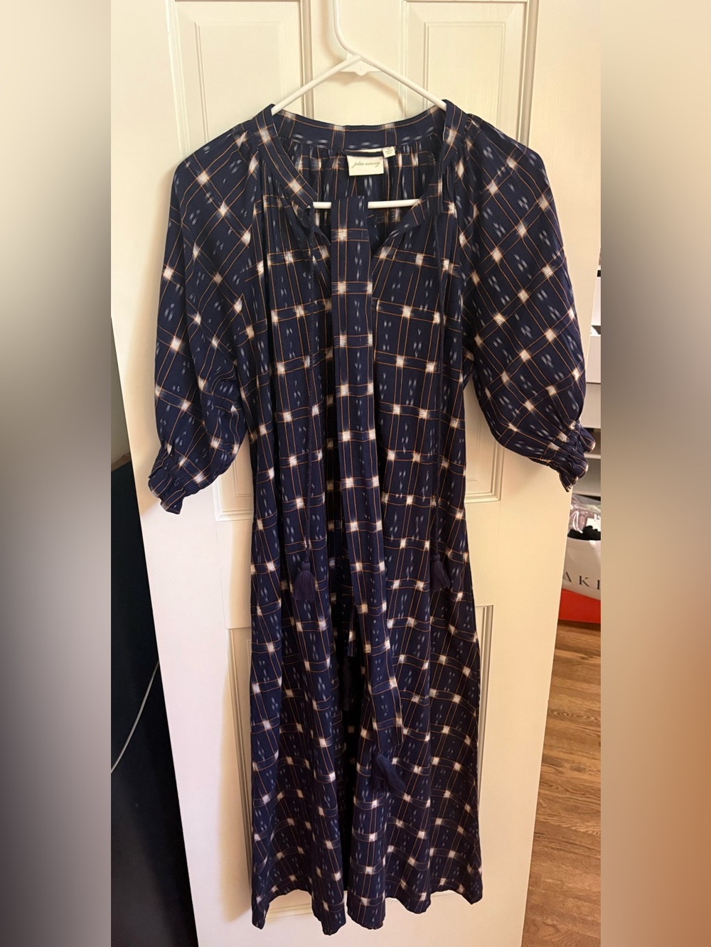 EUC Julia Amory Dress. Size Small. Navy and Orange.